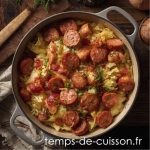 chou blanc saucisses lardons, recette chou blanc saucisses lardons, recette chu blanc, poêlé chou blanc saucisses lardons